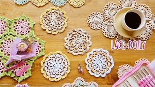 SUB ENG Lovely Crochet Doily Tutorial  Silent Video  Posavasos Mandala Mantelito a Crochet [upl. by Luht359]