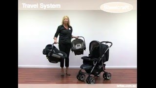 Britax Steelcraft Acclaim Reverse Handle Stroller Features Demonstration and Instructions [upl. by Arremat]