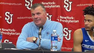 Creighton Men’s Basketball Press Comference at St John’s  22524 [upl. by Cosmo]