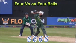 Babar Azam Hits 4 Sixes on Four Balls against Ireland in 3rd T20 [upl. by Michella895]