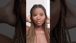 Fall Inspired Knotless Braids vitiligobeauty makeuptransformation doseofjass knotlessbraids [upl. by Haleigh]