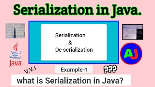 Serialization in Java example [upl. by Inatsed777]