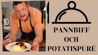 MICKES ENKLA VARDAGSMAT  De godaste pannbiffarna med potatispuré [upl. by Aytak]