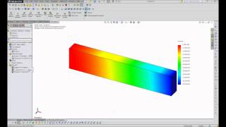 SolidWorks Simulation 2014  Strains in a Cantilever Beam [upl. by Rubinstein]