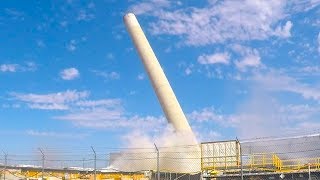 Hanford DOE Site 291Z1 Exhaust Stack  Controlled Demolition Inc [upl. by Ennyletak]