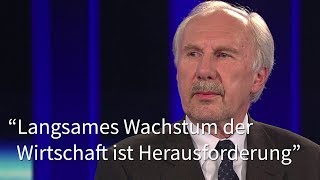 ZIB 2 Interview mit Ewald Nowotny quotLangsames Wachstum der Wirtschaft ist Herausforderungquot [upl. by Yr102]