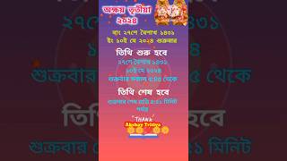 Akshay Tritiya 2024শুভ অক্ষয় তৃতীয়া 2024 short akshaytrtiya viralvideo like subscribe [upl. by Harrad871]