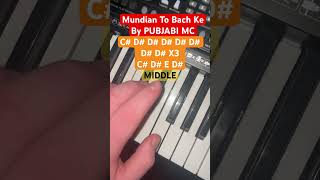 How to play Mundian To Bach Ke by Punjabi MC on piano  easy piano tutorial subscribe music 1view [upl. by Sillsby]