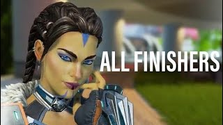 All Finishers with Loba’s Boot Camp Skin  Apex Legends [upl. by Celin464]