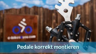 Wie werden Pedale am Fahrrad und EBike richtig montiertgewechselt [upl. by Eben]