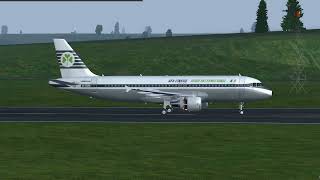 Flightgear Aer Lingus quotRetro Liveryquot A320 Circling Approach and Flap 3 Landing at Rovaniemi [upl. by Delfeena]