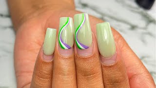 HOW TO Refill a 6 week old set  UPDATED VERSION Acrylic Nails Tutorial [upl. by Martz]