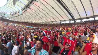 HIMNO NACIONAL DE CHILE CHILE 2 ESPAÑA 0 ESTADIO MARACANÁ [upl. by Sadirah]