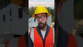 New Face Reactions To My Workers adamrose construction workers [upl. by Aihsikal522]