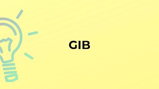 What is the meaning of the word GIB [upl. by Chen889]