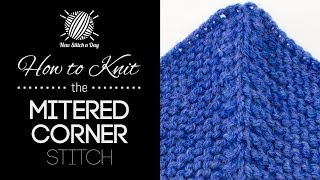 How to Knit the Garter Mitered Corner Stitch [upl. by Adanar]