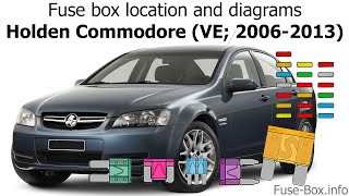 Fuse box location and diagrams Holden Commodore VE 20062013 [upl. by Loomis981]