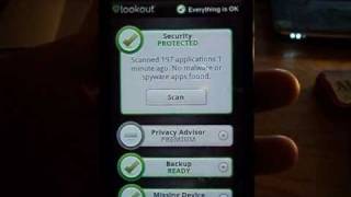 Lookout Mobile Security  Review Android [upl. by Ranip]