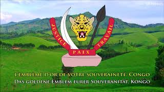 Nationalhymne der Demokratischen Republik Kongo FRDE Text  Anthem of Congo German [upl. by Pytlik]