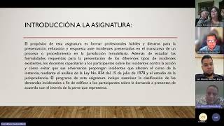 Los incidentes ante la Jurisdicción Inmobiliaria  UCNE 2023 [upl. by Seka]