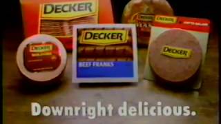 1985 Decker hot dogs quotRoger Millerquot TV Commercial [upl. by Ytomit]