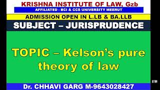 JURIPUDENCE1KELSONquotS PURE THEORY OF LAW [upl. by Liuka]