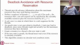 Lecture 10 Deadlocks [upl. by Annamarie]