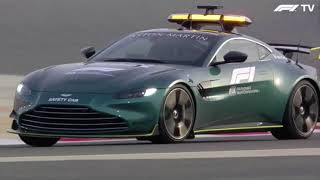 Bernd Maylander drifts the F1 Aston Martin safety car around Bahrain [upl. by Leandre]