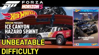 Forza Horizon 5 Hot Wheels  Ice Canyon Hazard Sprint  Unbeatable difficulty [upl. by Etnomed]