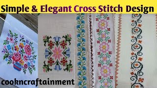 Simple and Elegant Cross Stitch DesignCross Stitch Designcookncraftainment [upl. by Bette-Ann]