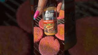 Weber seasoning grilling burgers grilling burger [upl. by Crabb]