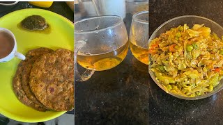 Aaj mene banaya carrot k parathe breakfast recipe   cabbage recipe youtubefoodminivlog [upl. by Yren]