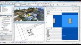 BIM med ArchiCAD Dør og vindusskjema nummerering og slagretning [upl. by Eirameinna]