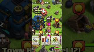 Town hall 12 to Town hall 13 upgrading 😱🙀 clashofclans coc [upl. by Delinda]