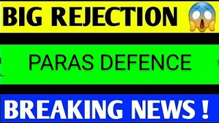 PARAS DEFENCE SHARE LATEST NEWS TODAYPARAS DEFENCE SHARE TARGETPARAS DEFENCE SHARE ANALYSIS [upl. by Araic603]