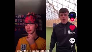 Cal The Dragon Reacts To Ollie Ball Goalkeeping Skills  Tik Tok Video [upl. by Bohner]