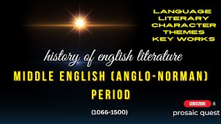 middle English period AngloNorman period medieval period history of English literature [upl. by Jessi]