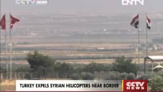 TURKEY EXPELS SYRIAN HELICOPTERS NEAR BORDER [upl. by Athena]