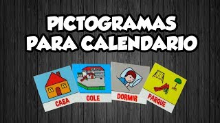 PICTOGRAMAS PARA CALENDARIO  AGENDA PARA NIÑO  Que materiales y recursos utilizo [upl. by Berti]