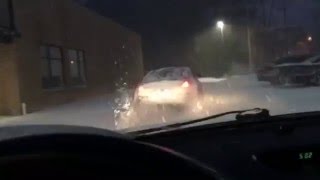 How does a 350z drive on snow Welded Diff  Bridgestone Blizzak [upl. by Ynohtnanhoj]