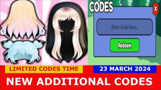 NEW ADDITIONAL CODES MARCH 23 2024 UGC DONT MOVE ROBLOX  LIMITED CODES TIME [upl. by Eidarb948]