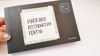 Buchvorstellung quotMach diese Postkarten fertigquot von Keri Smith  Postkarten Buch zum selber gestalten [upl. by Ainehs158]