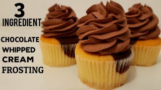 STABILIZED CHOCOLATE WHIPPED CREAM FROSTING  WITHOUT GELATINE [upl. by Oiliduab491]