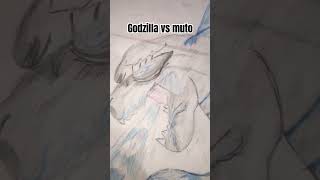 Godzilla vs muto drawing godzilla [upl. by Ruosnam]