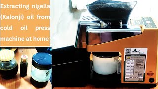 Cold Oil Press Machine घर पर कलौंजी का तेल कैसे निकालें Homemade Kalonji Oil Kalonji Oli Benefits [upl. by Elleniad]