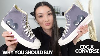 Why You Should Buy CDG x Converse  Grey Review amp Comparison To The Standard Converse [upl. by Joya]