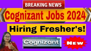 Cognizant Off Campus Drive 2024  Hiring for Freshers as Graduate Trainee [upl. by Htinek]