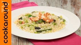 Risotto asparagi e gamberi  Ricette risotti sfiziosi [upl. by Halden]