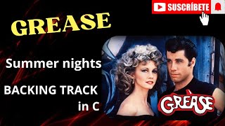 summer nights grease backing track pista in C [upl. by Marya]