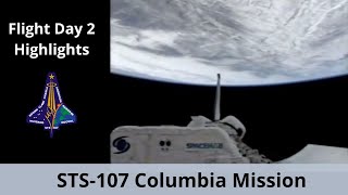 Columbia Shuttle Disaster Flight Day 2 Mission Highlights  STS107 [upl. by Concettina]